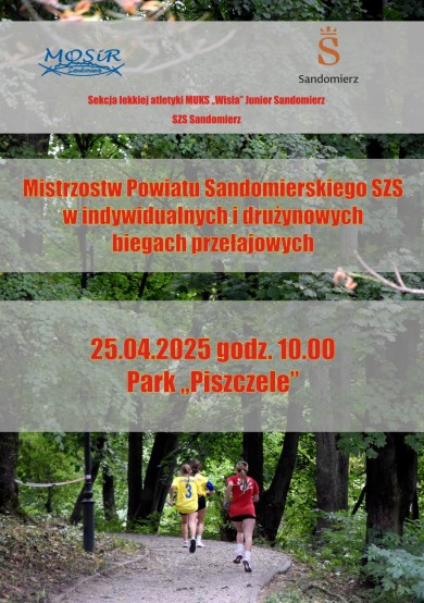 Zdjęcie Mistrzostw Powiatu Sandomierskiego SZS w indywidualnych i drużynowych biegach przełajowych.